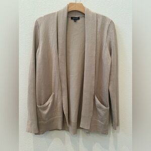 Cozy Tan Open Front Cardigan